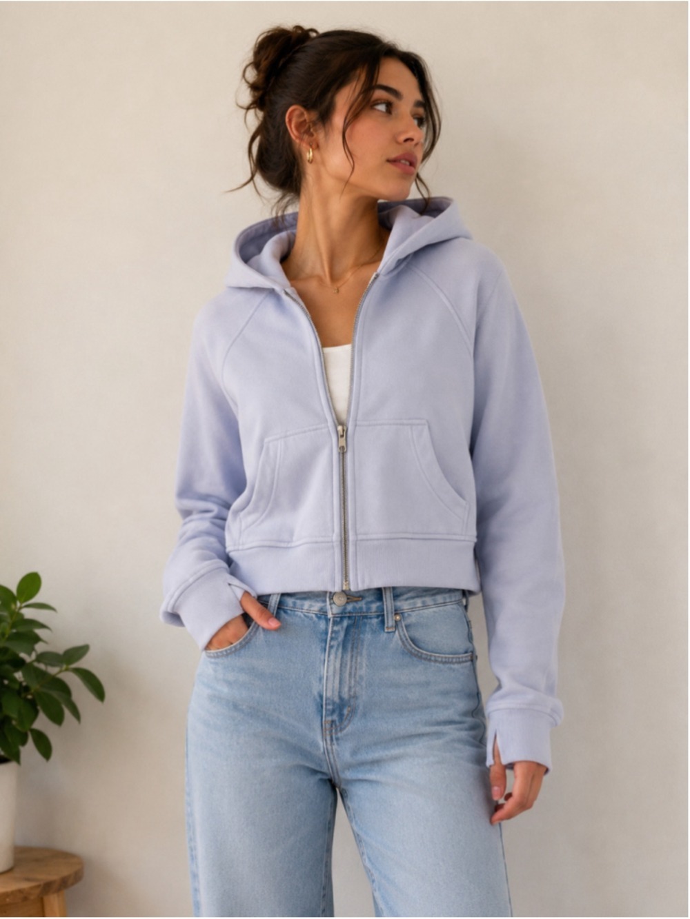 lululemon athletica Light Lavender Zip-Up Hoodie